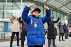 法轮功,韩国学员圣诞节集体炼功　中国游客赞叹 【明慧网】