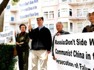 Published on 5/20/2007 旧金山学员抗议俄国当局非法遣返联合国难民（图）