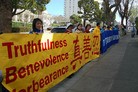 Published on 3/15/2008 法轮功,旧金山集会抗议中共借奥运抓捕法轮功学员（图）