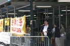 Published on 9/24/2008 联合国峰会　法轮功学员呼吁法办元凶（图）