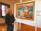 法轮功,逼真画作　观众感受慈悲与善 【明慧网】
