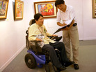 Published on 7/28/2006 台湾口足画家同声谴责中共戕害生命（图）