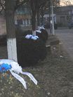 谴责锦州监狱害死张立田的花圈和条幅（图）