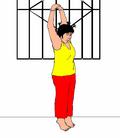 Published on 7/11/2004 酷刑图：重庆市茅家山女子劳教所长期吊铐大法弟子
