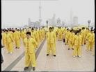 1999年7月法轮功遭受迫害之前，上海市法轮功学员集体炼功场景
