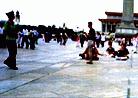Published on 7/9/2000 约上午九点,五位修炼者开始打坐练功。警察和便衣迅速把他们包围。但他们镇定自若,仍然 平静地打坐。当警察等候警车过来时,又有20多位修炼者迅速加入了打坐。