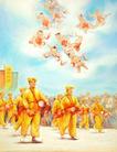 “坚忍不屈的精神”画展作品：法鼓声声