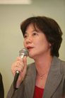  CIPFG亚洲分团举行同步记者会公布人权圣火全球巡回传递活动图为台湾图博之友会会长周美里200-8-2