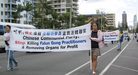 澳洲学员在昆士兰黄金海岸举行游行，抗议中共残酷迫害和活体摘取法轮功学员器官的暴行 2006-8-5