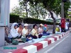 泰国法轮功学员在中使馆前强烈抗议中共血腥屠杀2006-3-12