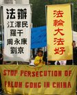 英国法轮功学员在温家宝访英期间，呼吁制止迫害，法办凶手 2006-9-13