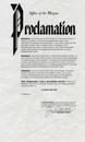 Published on 1/21/2001 俄亥俄州玛丽埃塔市宣布“李洪志日”

